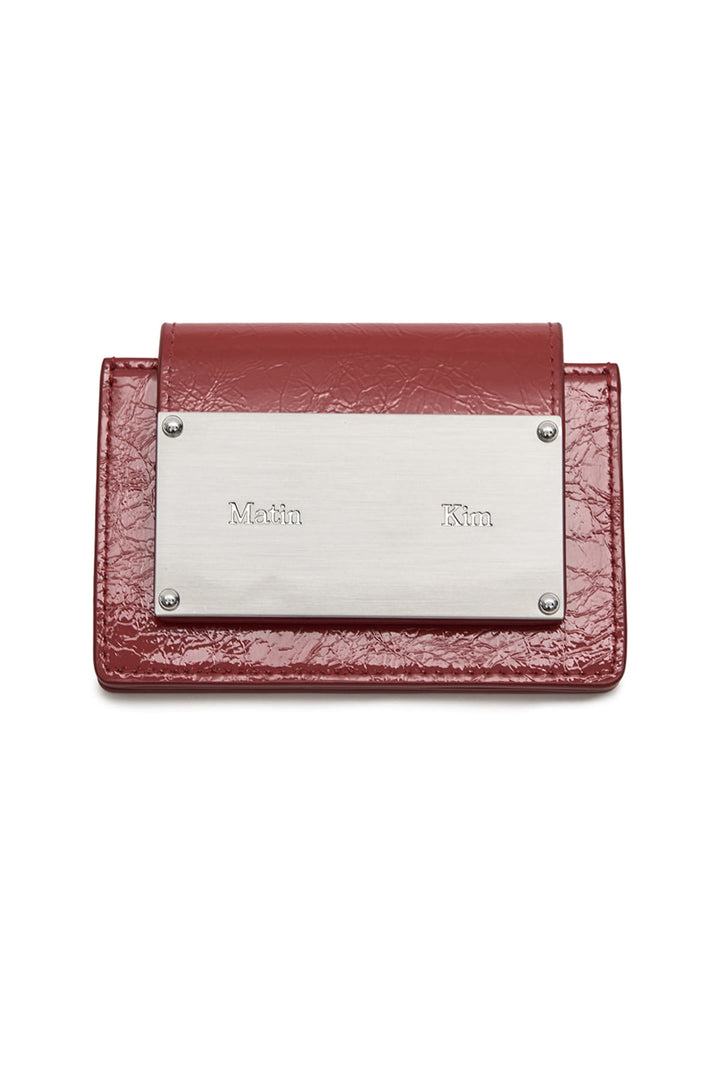 Matin Kim Glazed Accordion Wallet — Red