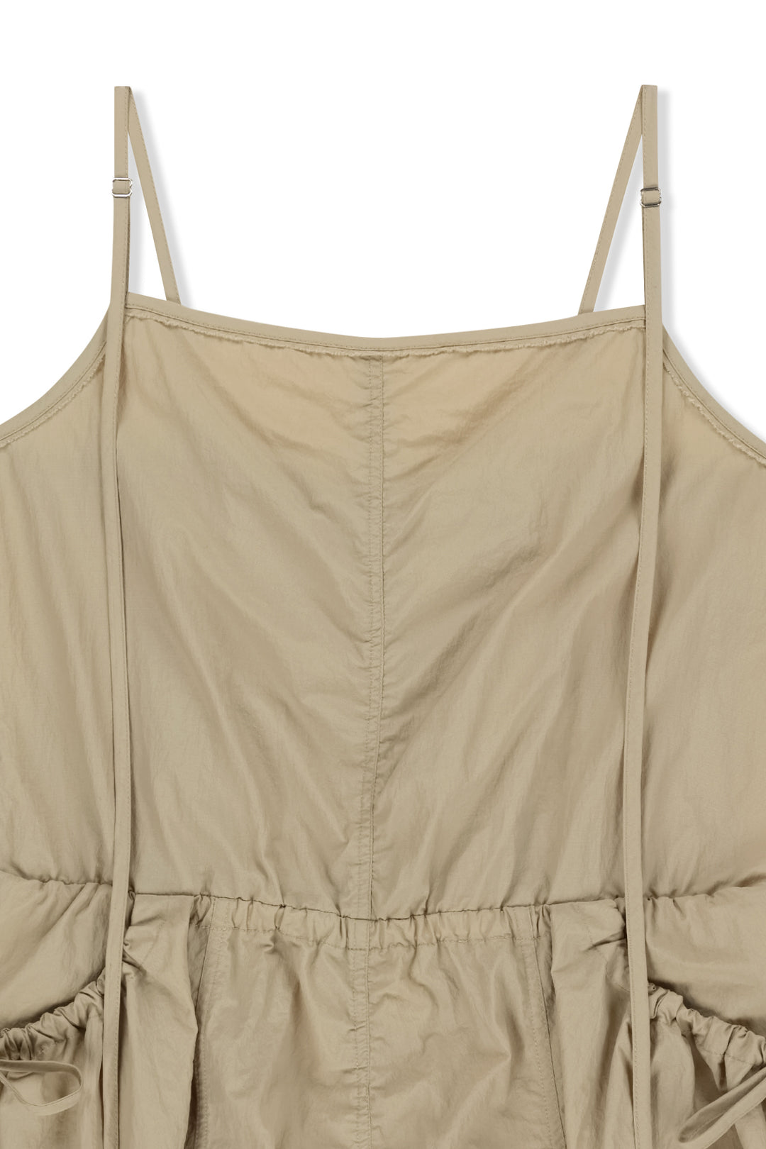 Matin Kim Strap Detail Sleeveless Utility Dress — Beige