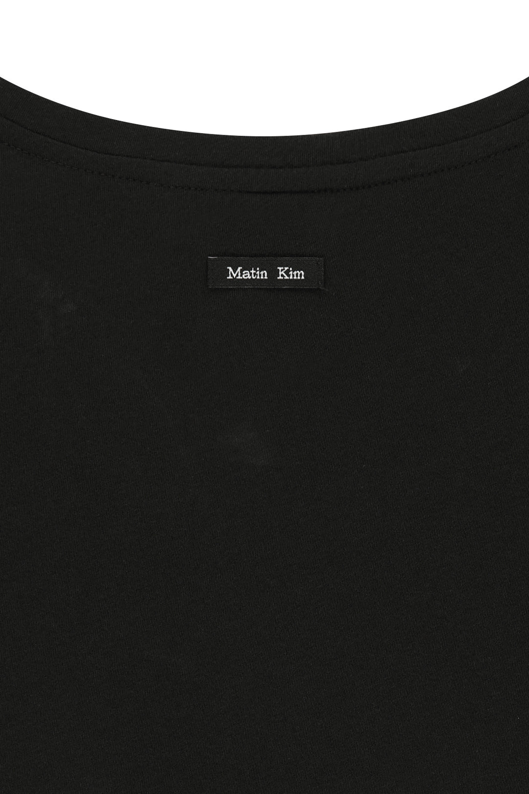 Matin Kim Label Point U Neck Top — Black