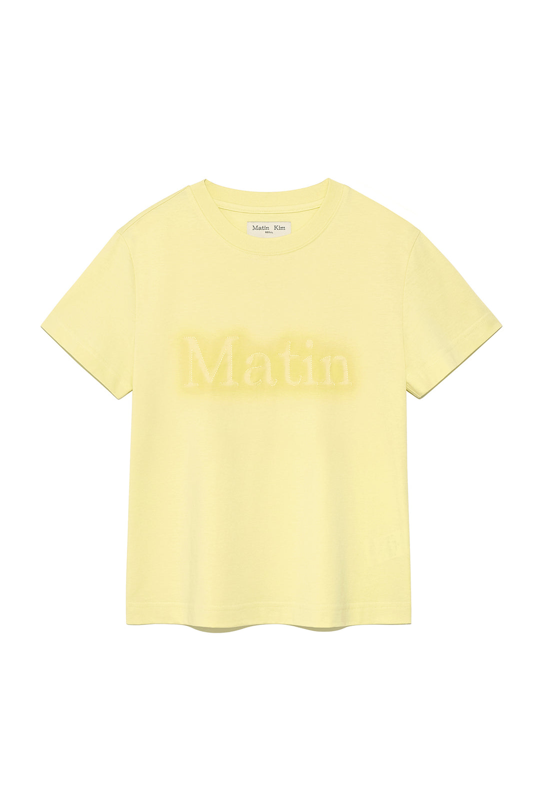Matin Kim Shadow Typo Top — Yellow
