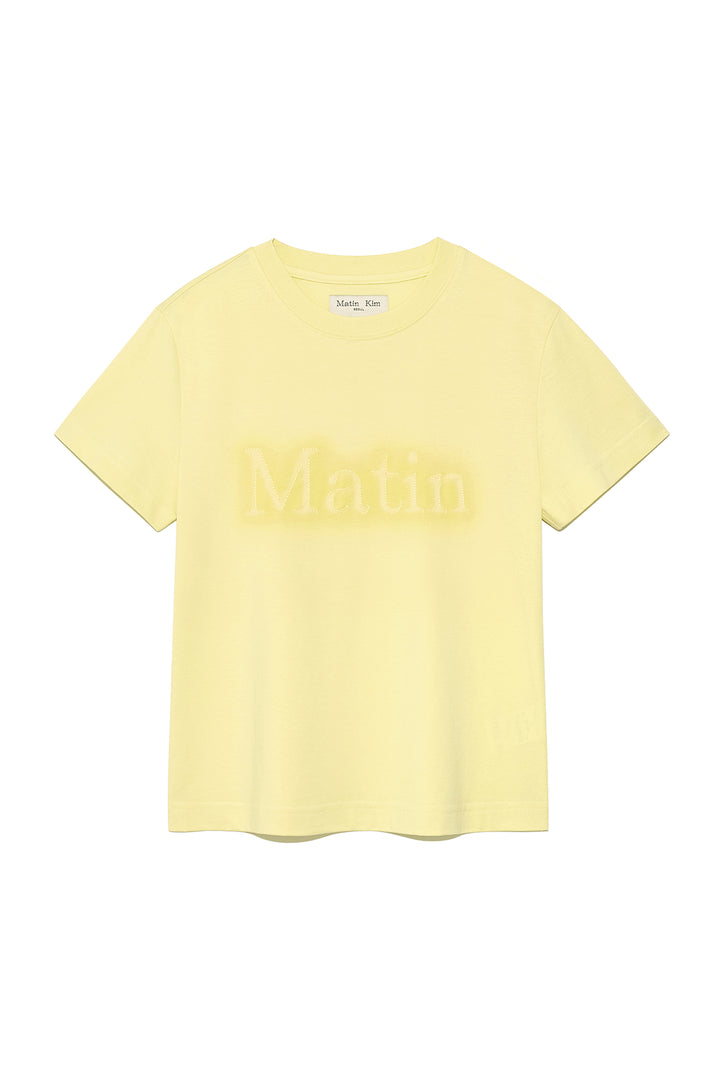 Matin Kim Shadow Typo Top — Yellow