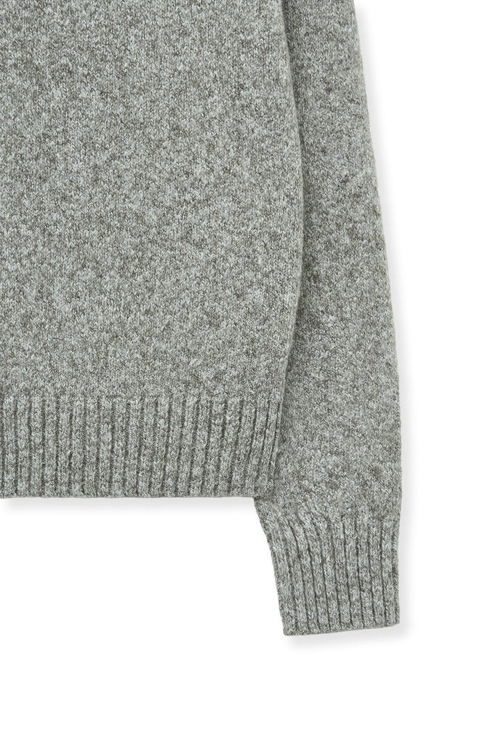 Matin Kim Mixed Yarn Knit Pullover — Gray