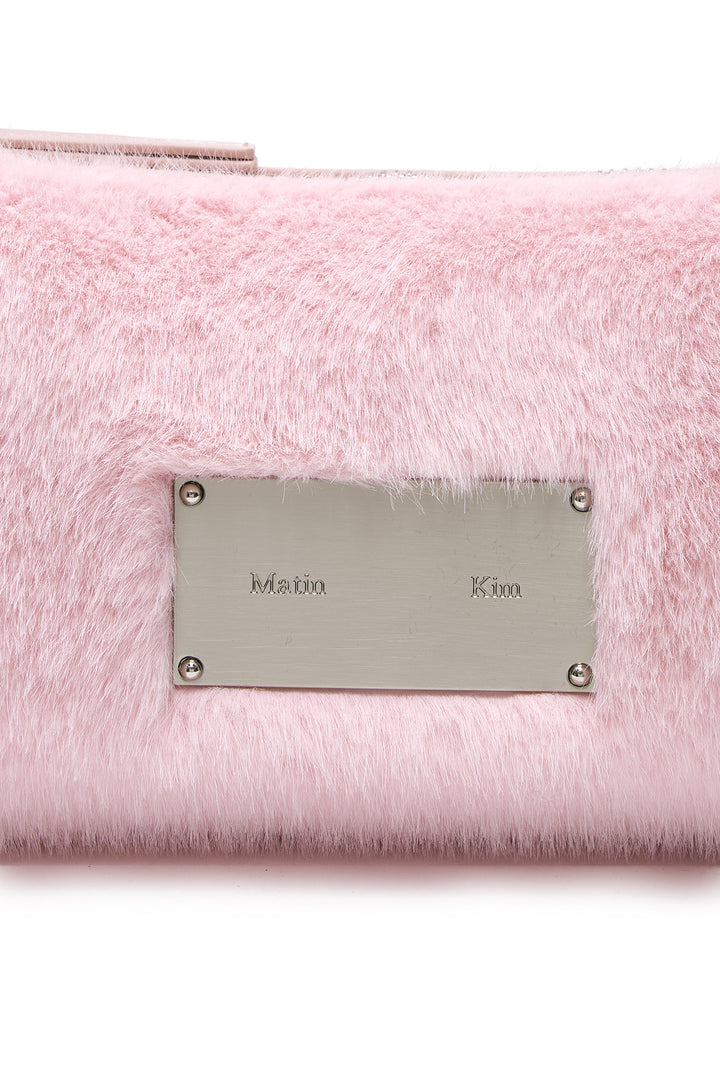 Matin Kim Soft Fur Mini Shoulder Bag — Pink