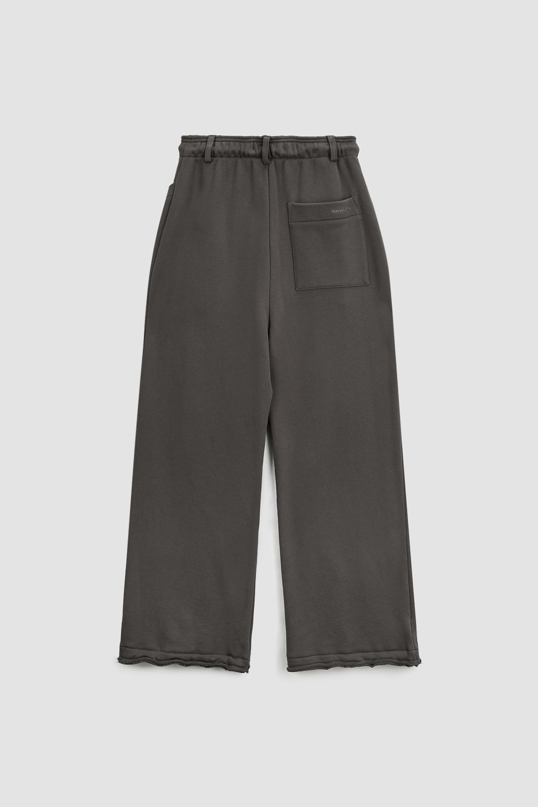 KIMMATIN Pocket Rivet Loose Fit Sweat Pants — Charcoal