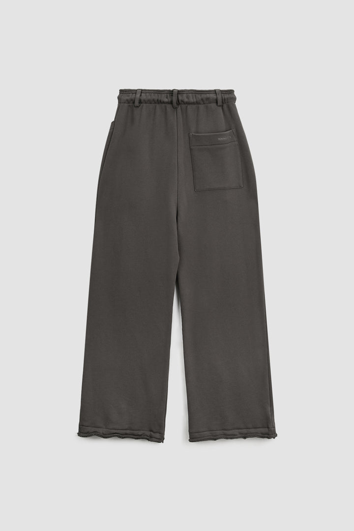 KIMMATIN Pocket Rivet Loose Fit Sweat Pants — Charcoal