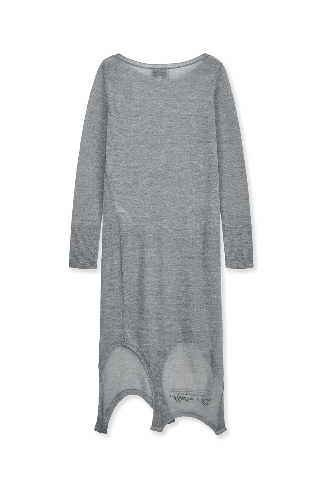Matin Kim Mohair Layered Knit Pullover — Light Grey