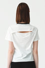 KIMMATIN Back Slit Slim Top — White