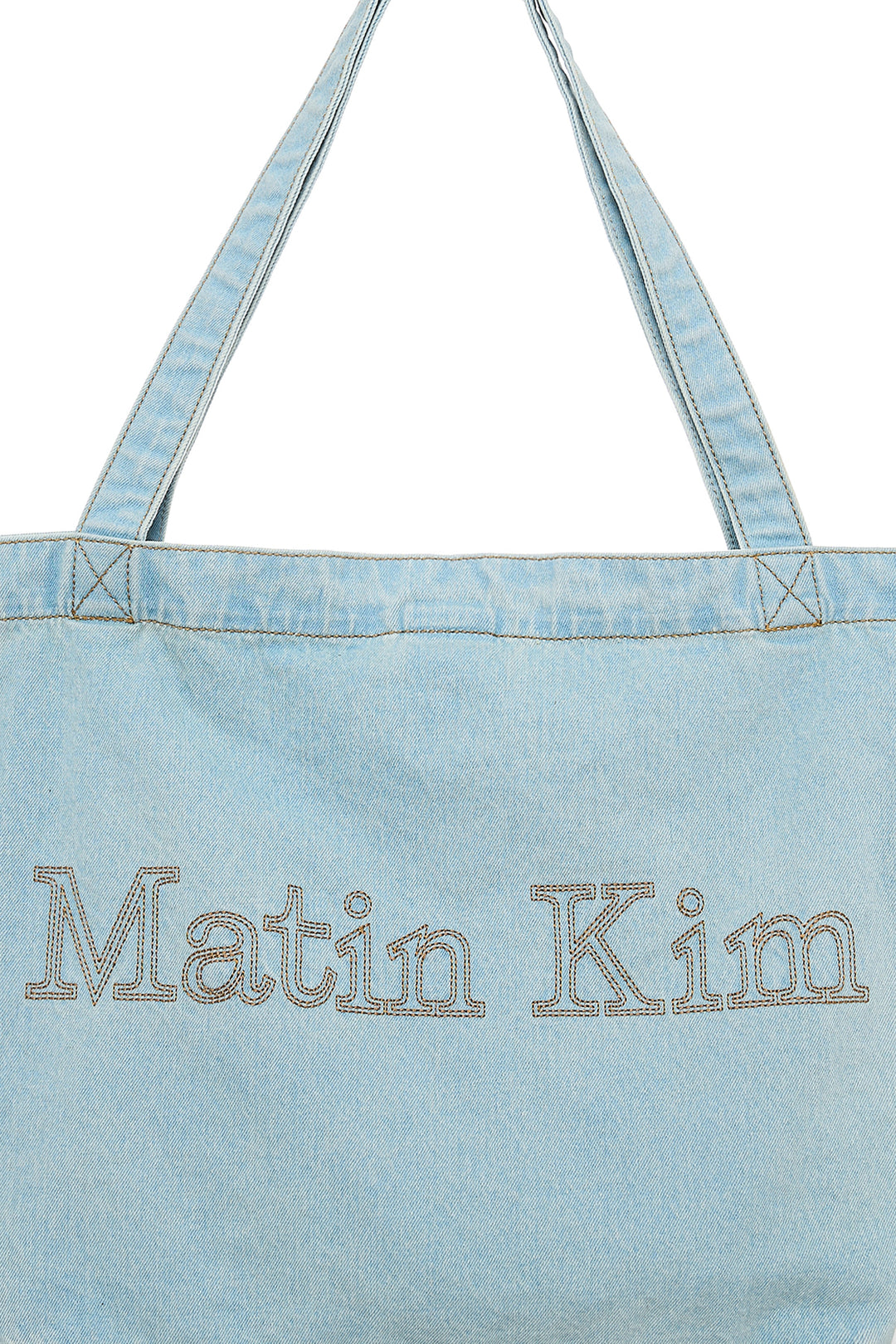 Matin Kim Stitch Denim Shoulder Bag Sky