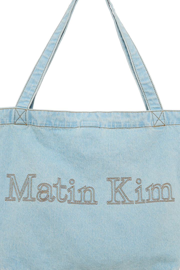 Matin Kim Stitch Denim Shoulder Bag Sky