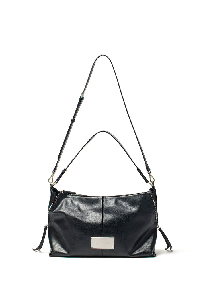 Matin Kim Side Zipper Shoulder Bag — Black