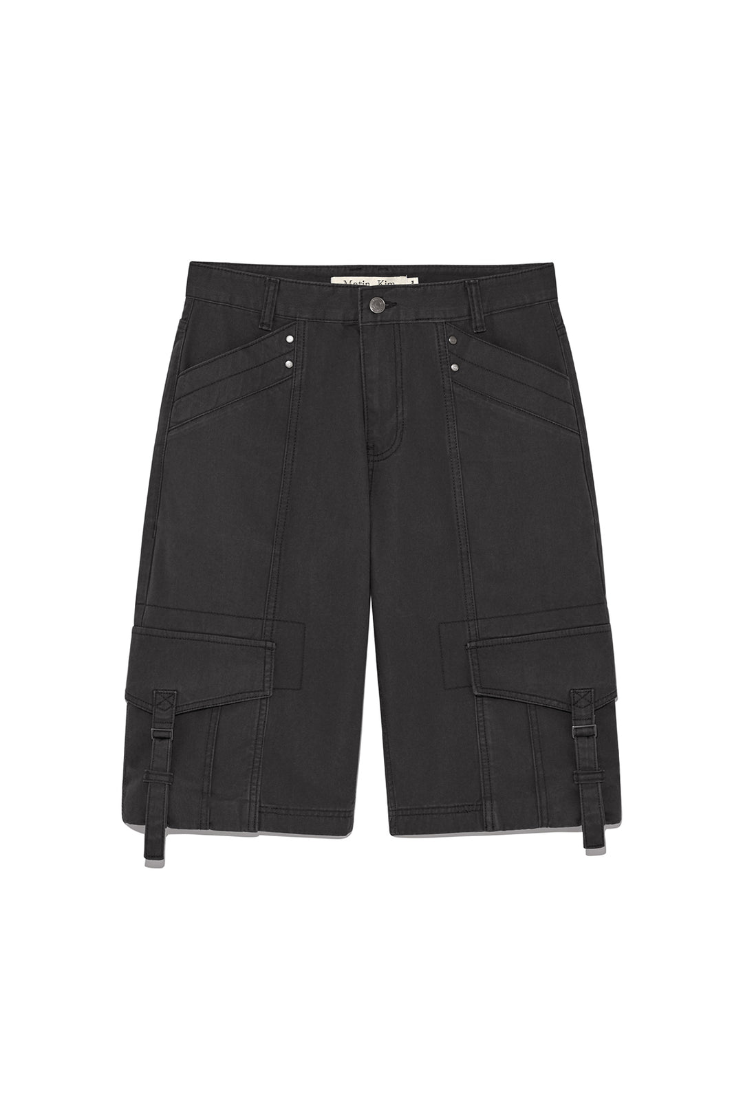 Matin Kim Semi Slimfit Bermuda Pants — Charcoal