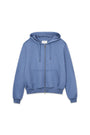 Matin Kim Back Logo Glitter Zip Hoodie — Blue
