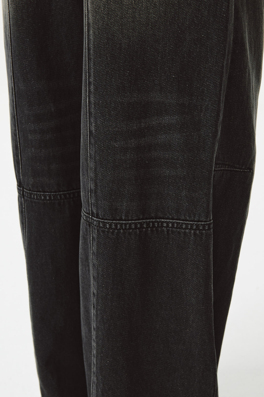 KIMMATIN Knee Point Wide Denim Pants — Gray