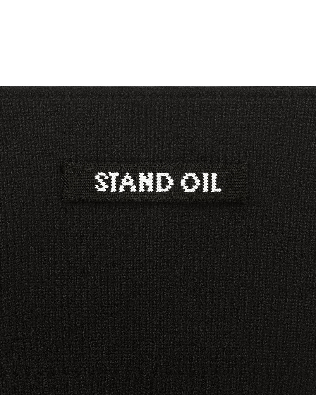 Stand Oil Snap Knit Leg Warmer — Black