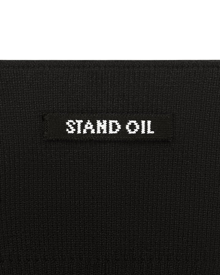 Stand Oil Snap Knit Leg Warmer — Black