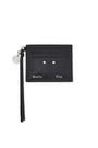 Matin Kim Steel Logo Rivet Card Wallet — Black