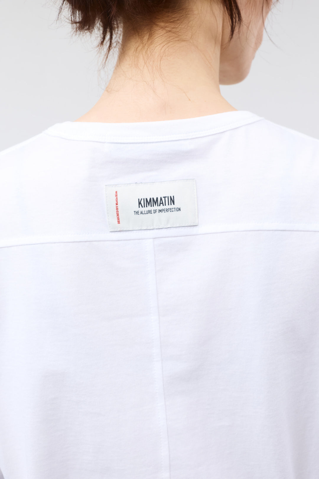 KIMMATIN Shoulder Hole Half Sleeve Top — White