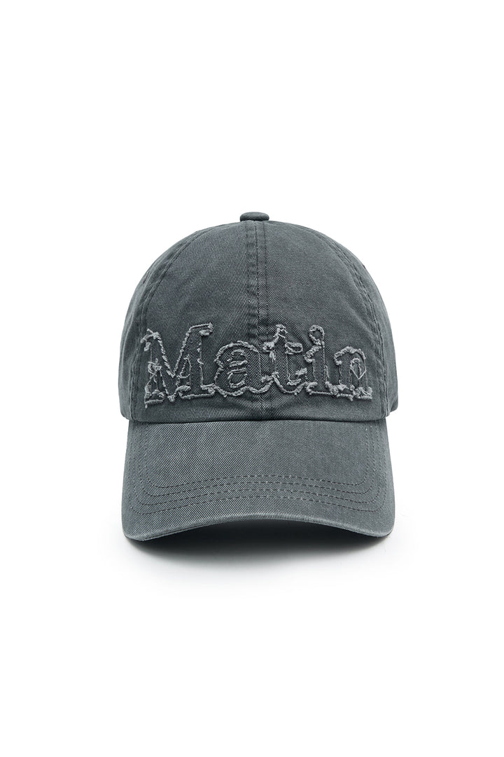 Matin Kim Rough Cut Applique Ball Cap — Gray