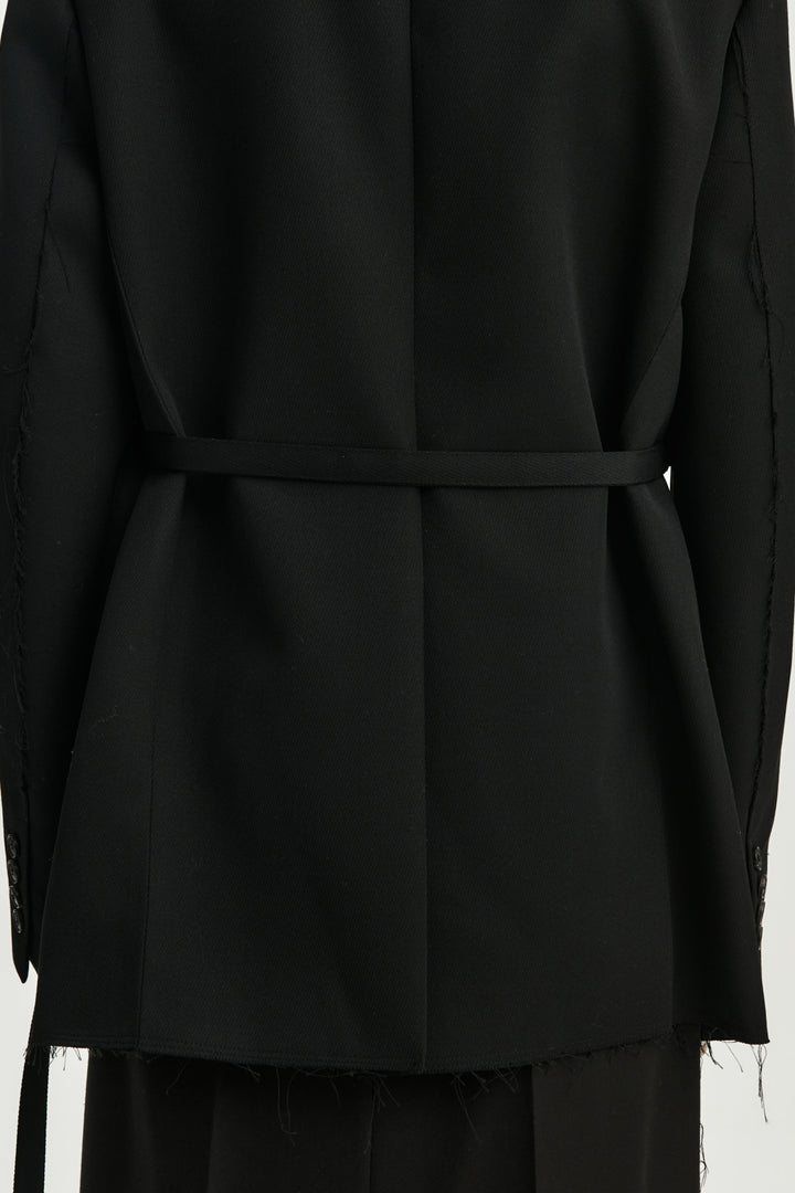 KIMMATIN Belted Double Jacket — Black