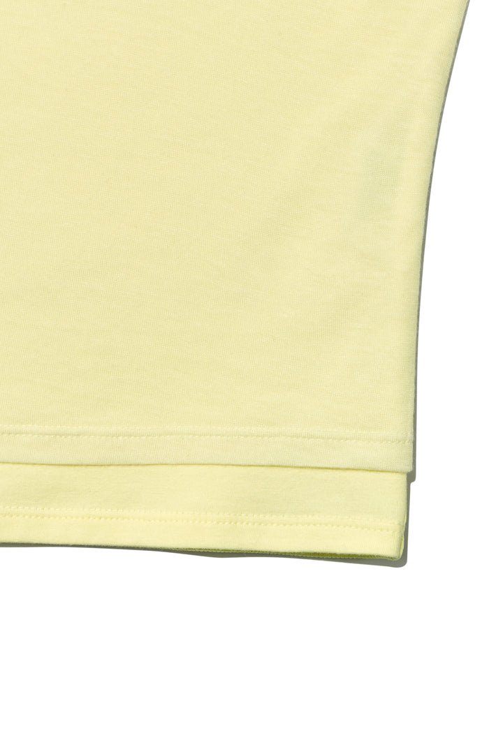 Matin Kim Pintuck Layered Slim Crop Top — Yellow