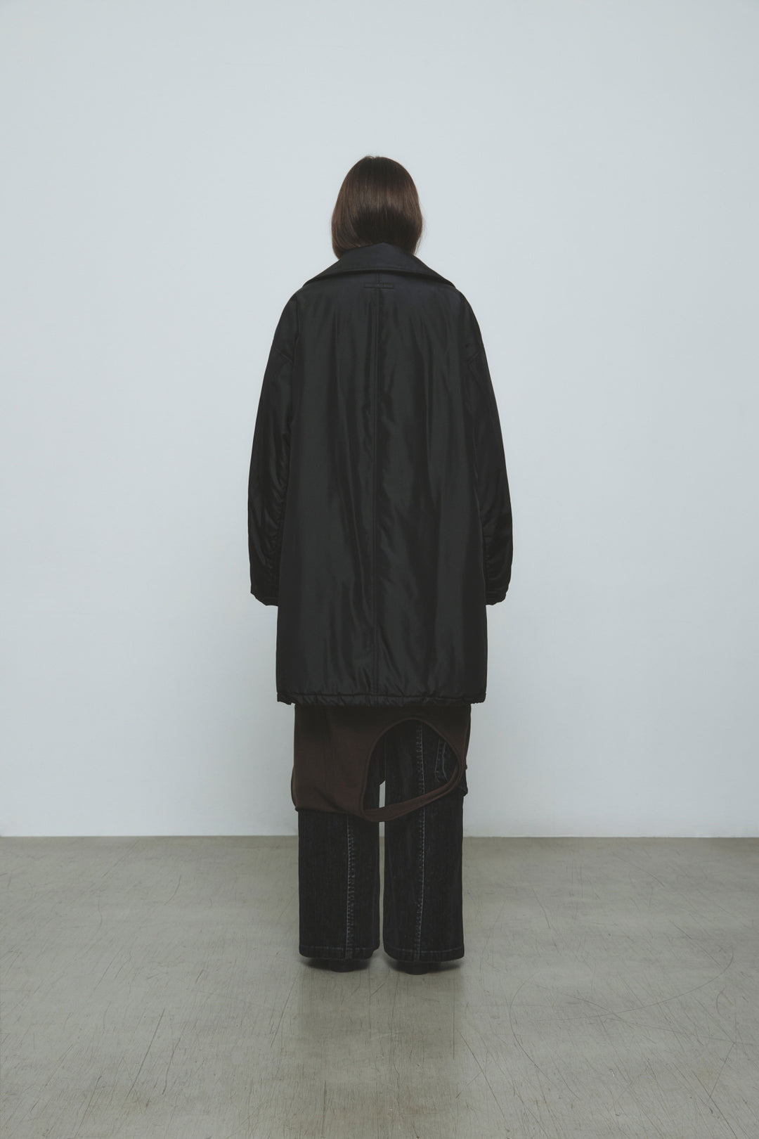 KIMMATIN Highneck Oversize Padded Jumper — Black