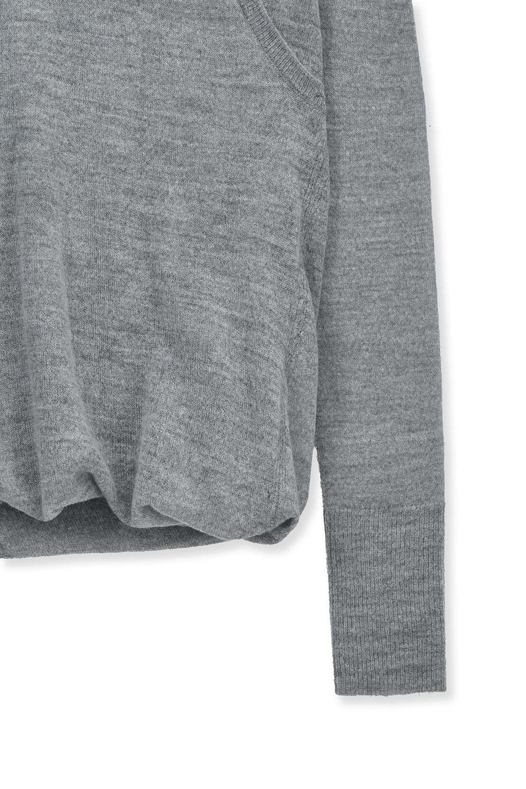 Matin Kim Mohair Layered Knit Pullover — Light Grey