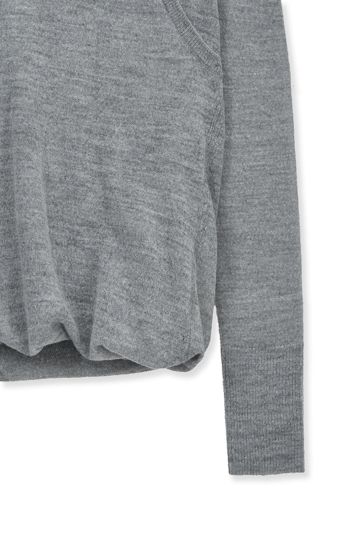 Matin Kim Mohair Layered Knit Pullover — Light Grey