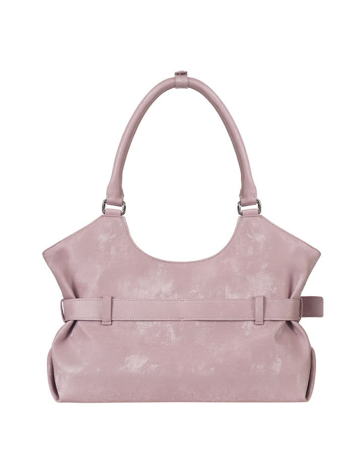 Stand Oil Lene Bag · Wrinkled Leather Crossbody — Pink