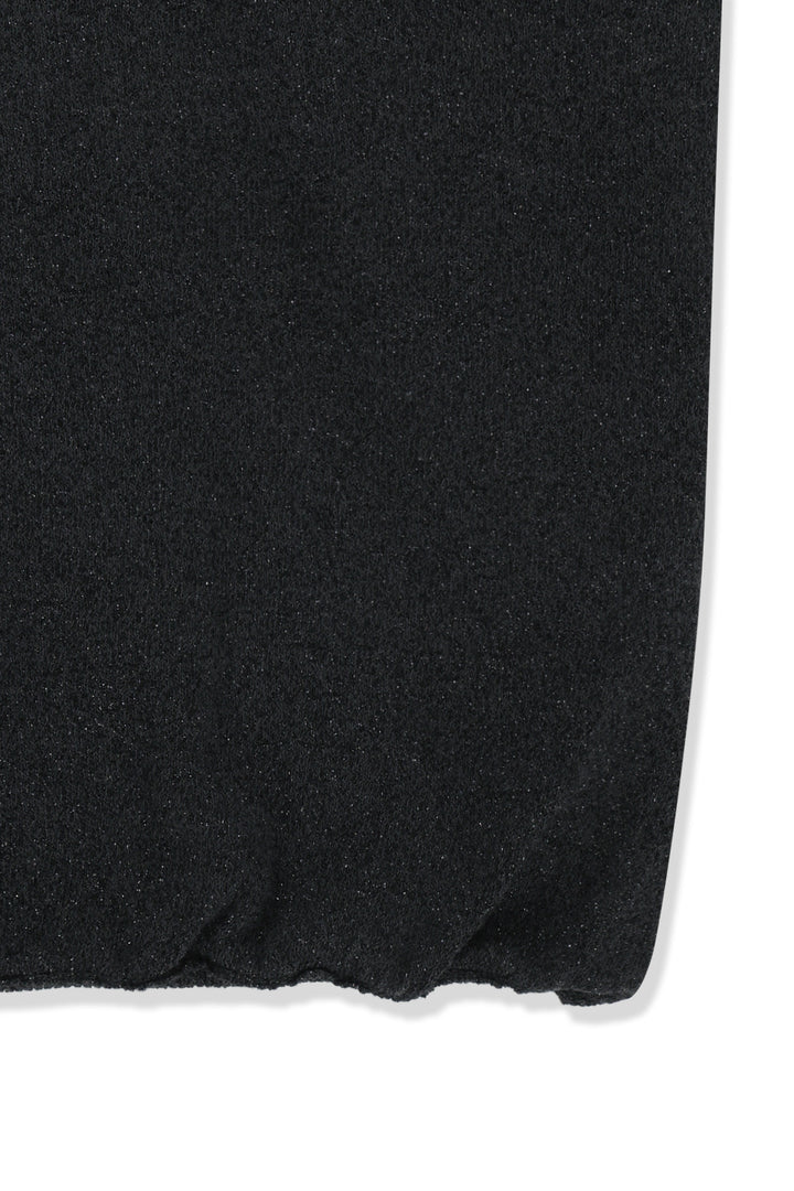 Matin Kim Layered Tie Halter Neck Knit Top — Black