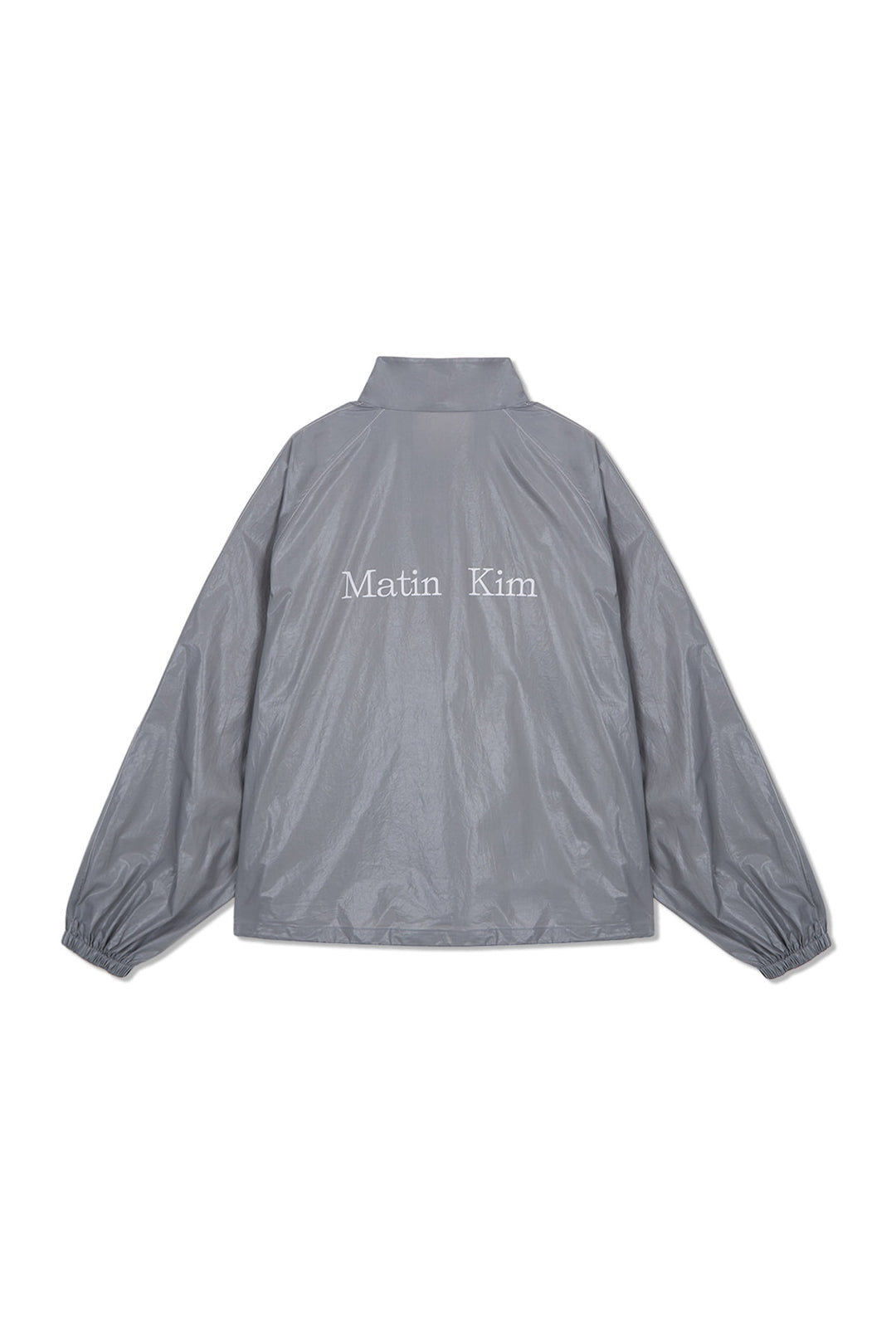 Matin Kim Logo Coating Jumper Dark — Gray