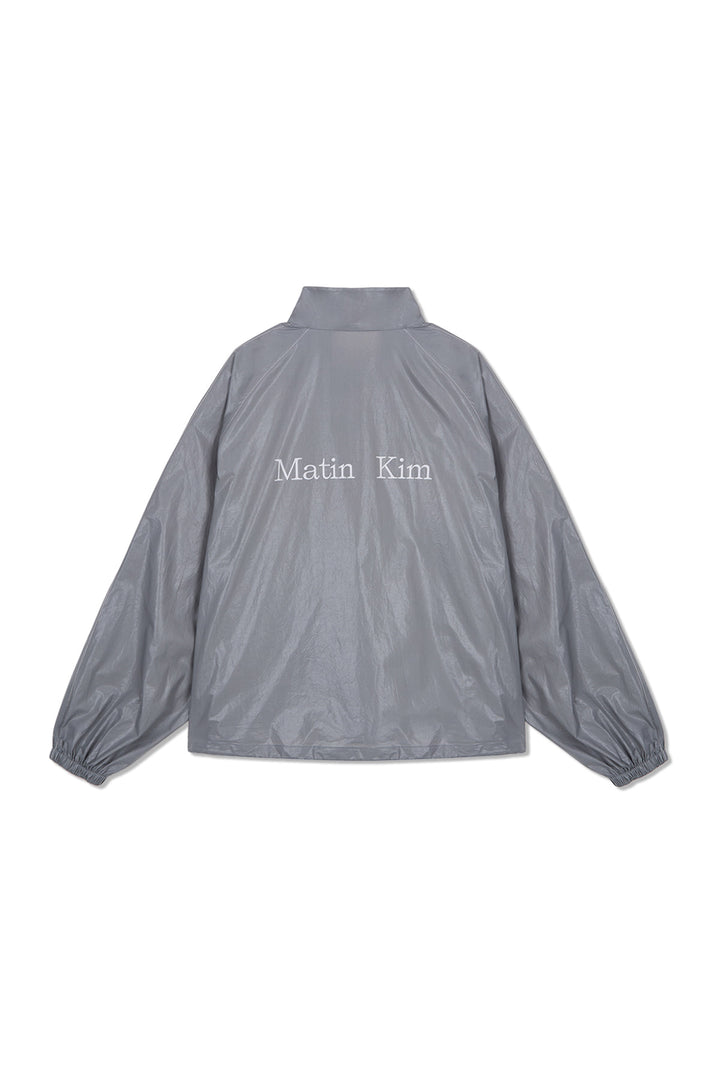 Matin Kim Logo Coating Jumper Dark — Gray