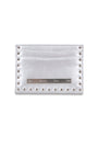 Matin Kim Western Stud Card Wallet — Silver