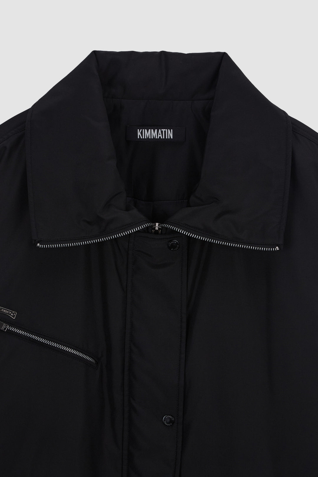 KIMMATIN Highneck Oversize Padded Jumper — Black