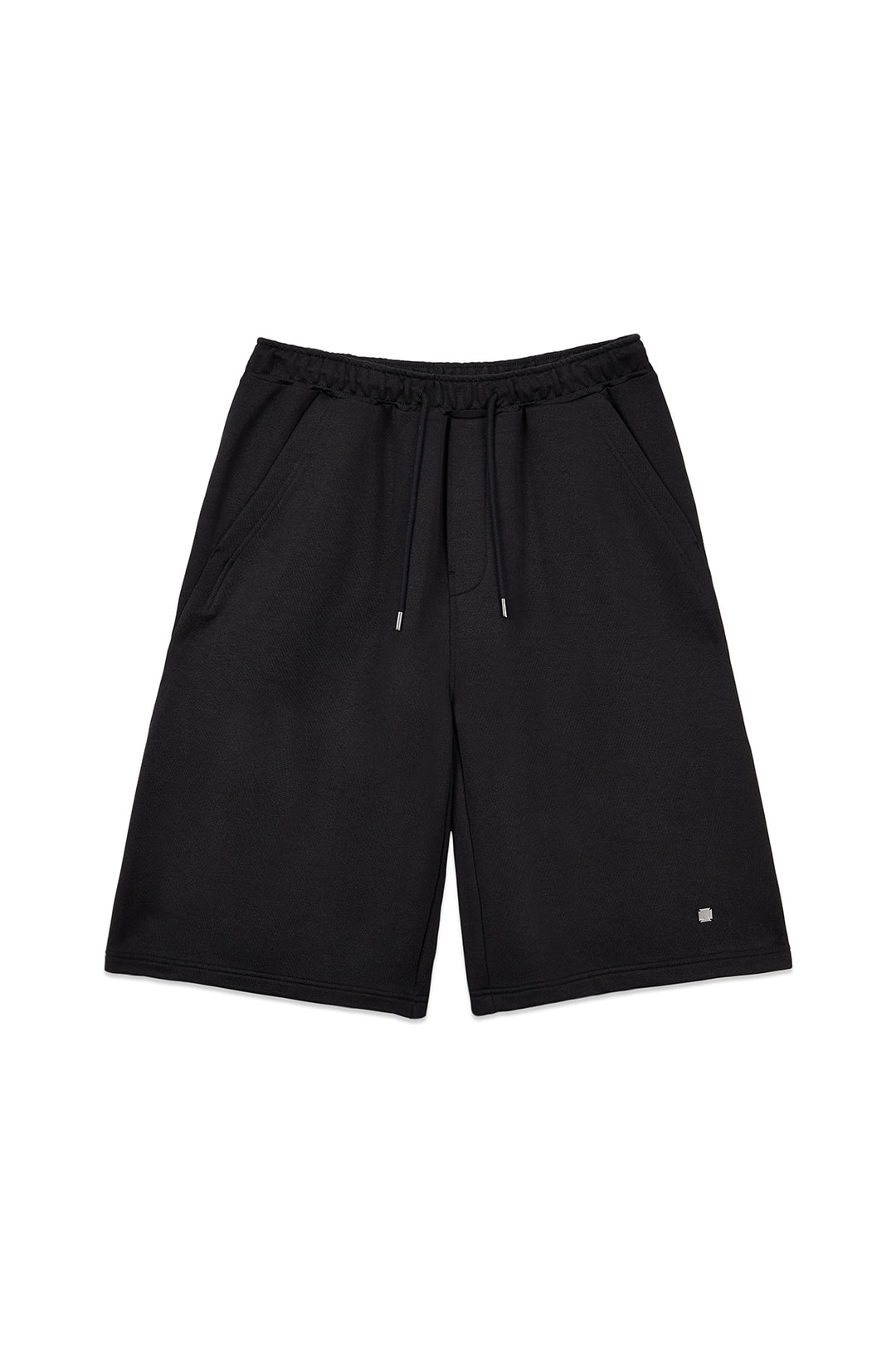 Matin Kim Back Pocket Glitter Bermuda Sweatpants — Black