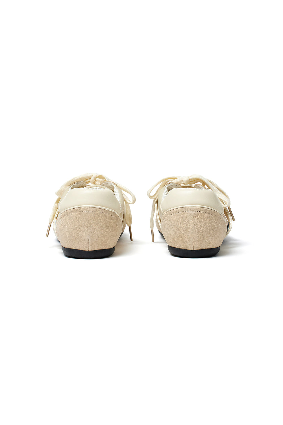 Matin Kim Cross Strap Suede Block Sneaker — Beige