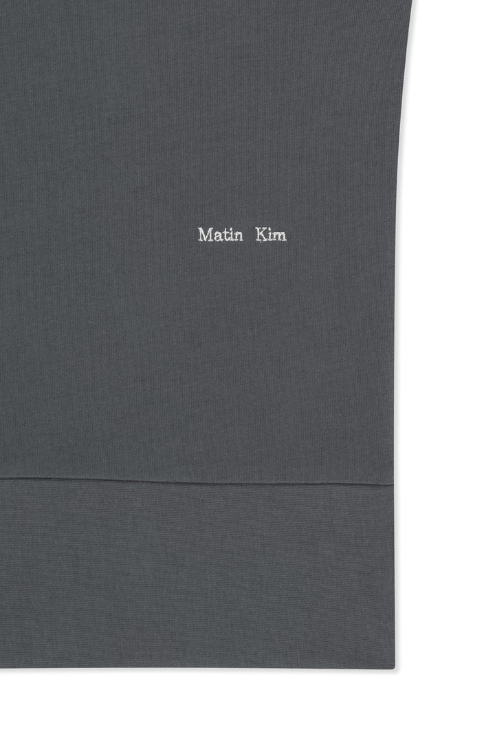 Matin Kim Hem Tie Detail Sleeveless Top — Charcoal