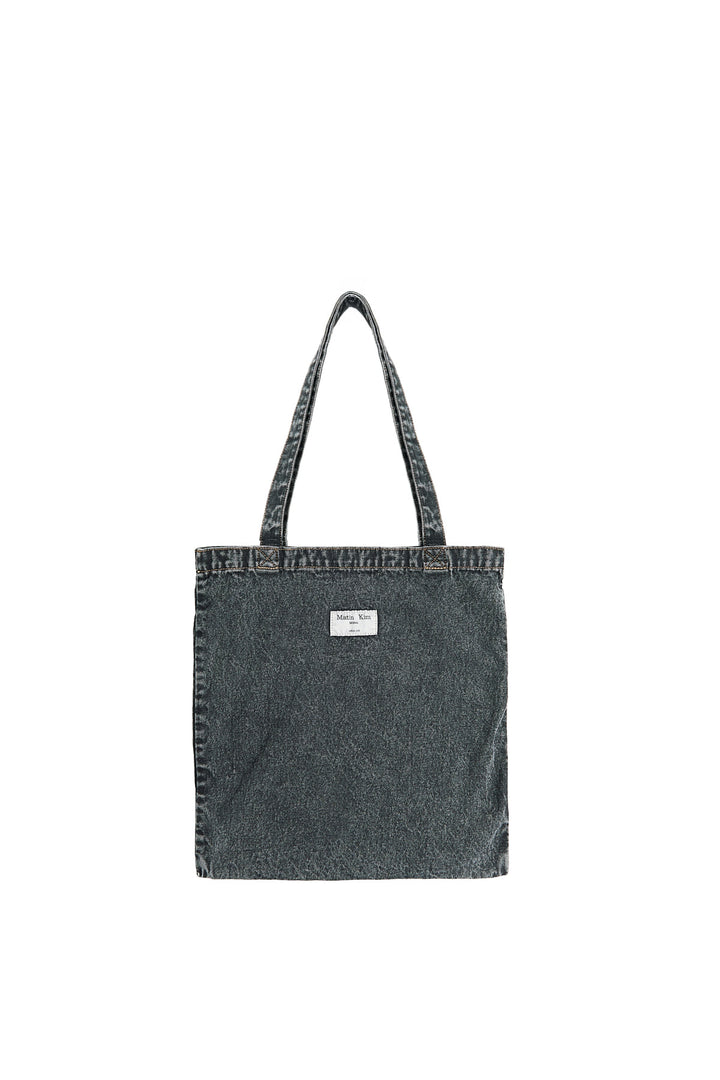 Matin Kim Stitch Denim Eco Bag — Black