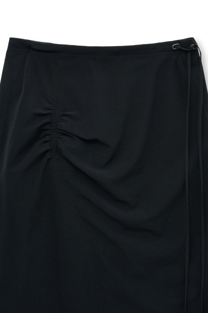 Matin Kim Layered String Midi Skirt — Black