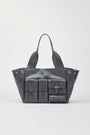 KIMMATIN Multi Pocket Leather Shopper — Gray
