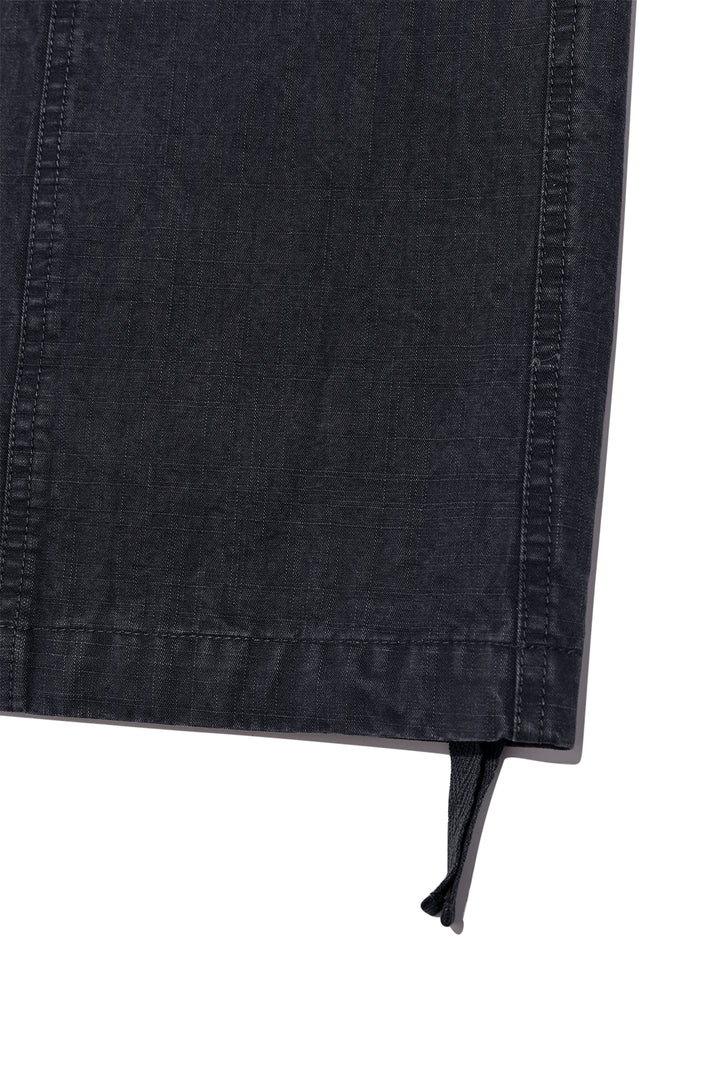 Matin Kim Patch Point Washed Cotton Pants — Charcoal