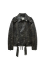 Matin Kim Faux Leather Belted Rider Jumper — Charcoal