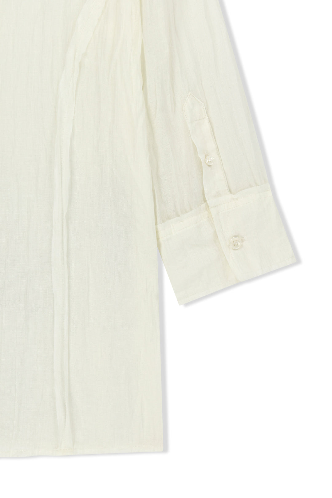 Matin Kim Raw Edge Crinkle Blouse — Cream