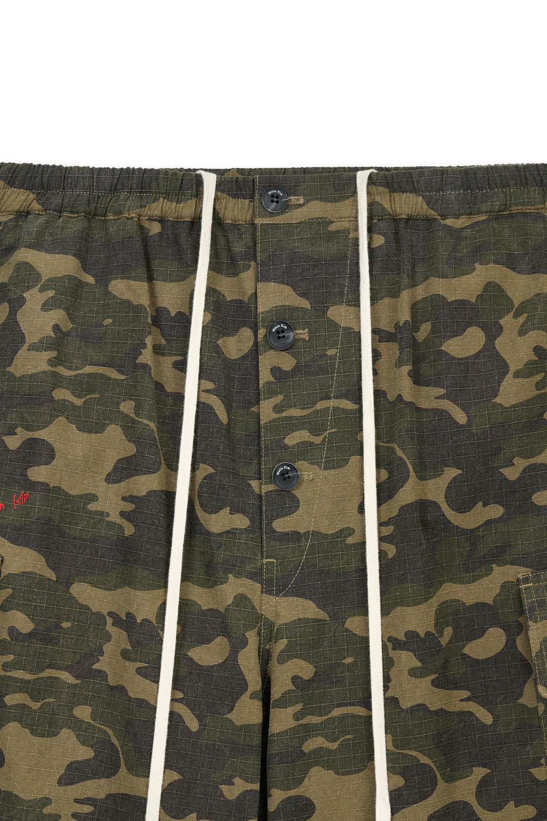 Matin Kim Drawstring Hem Cargo Pants — Khaki