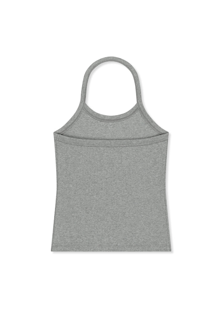 Matin Kim Label Detail Halter Tank — Gray