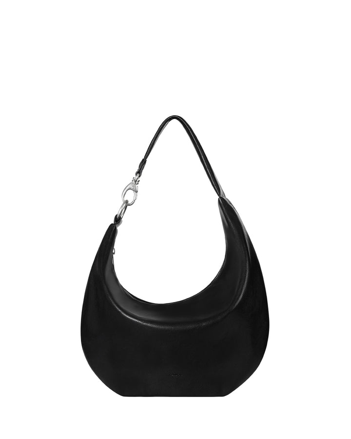 Stand Oil Mauve Hobo Shoulder Bag — Black