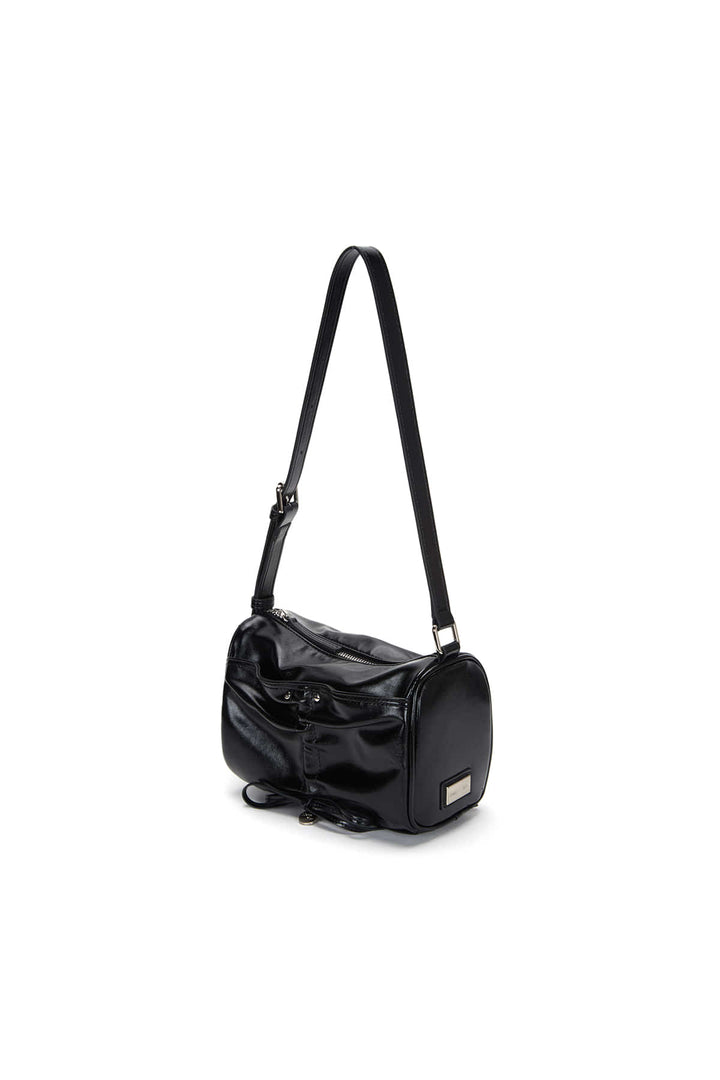 Matin Kim Front Shirring Ribbon Mini Bag — Black