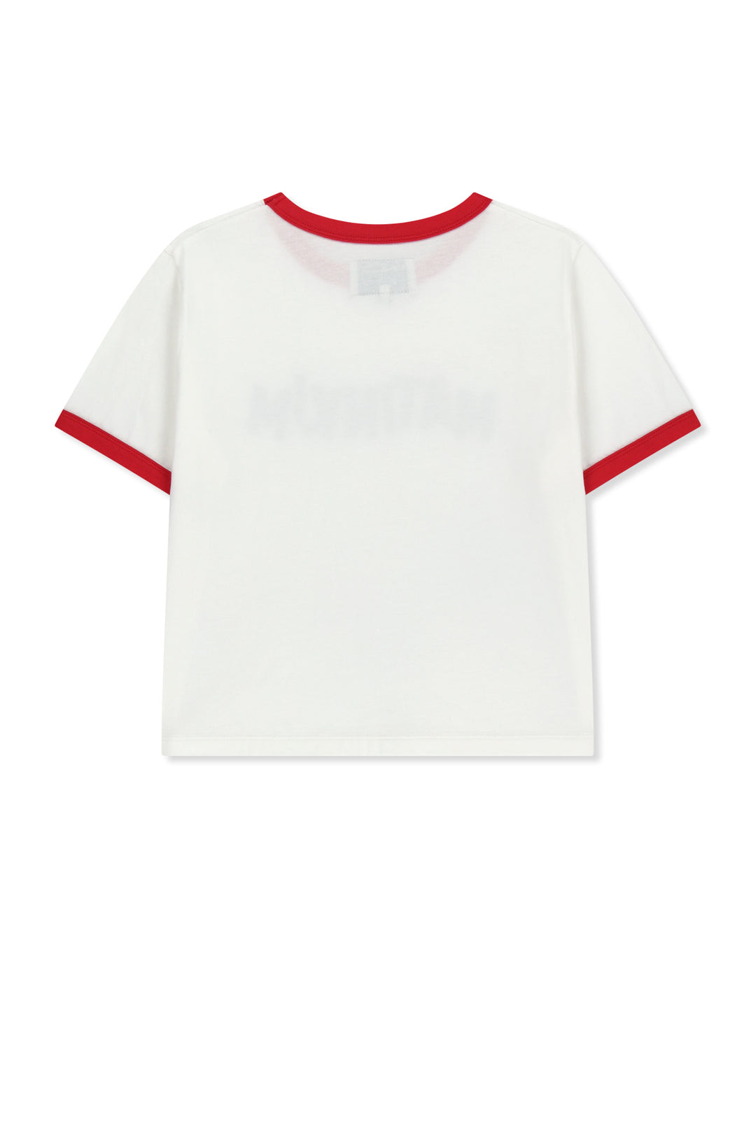 Matin Kim Logo Ringer Crop Top — White