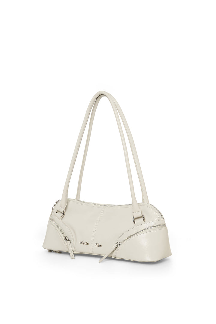 Matin Kim Curve Zip Baguette Bag — Light Grey