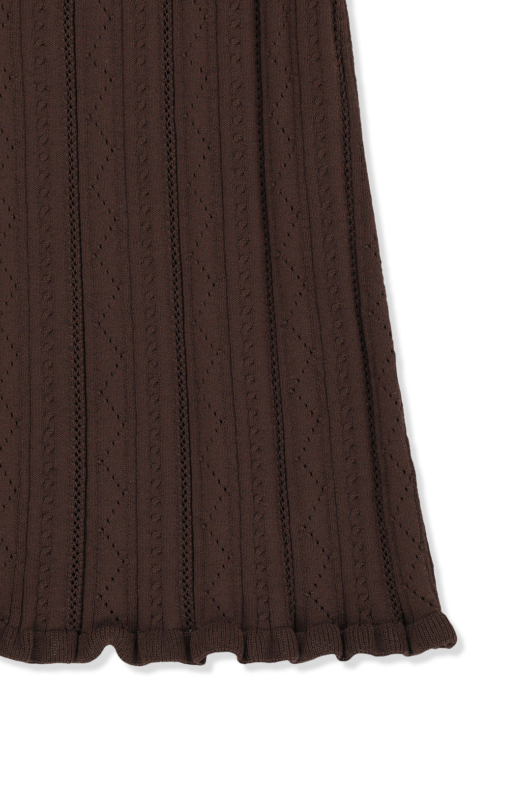 Matin Kim Open Back Ribbed Knit Dress — Brown