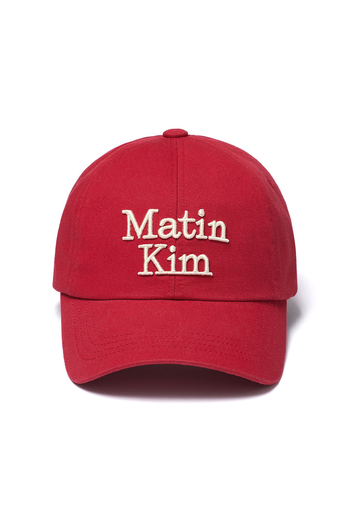 Matin Kim Volume Logo Ball Cap — Red
